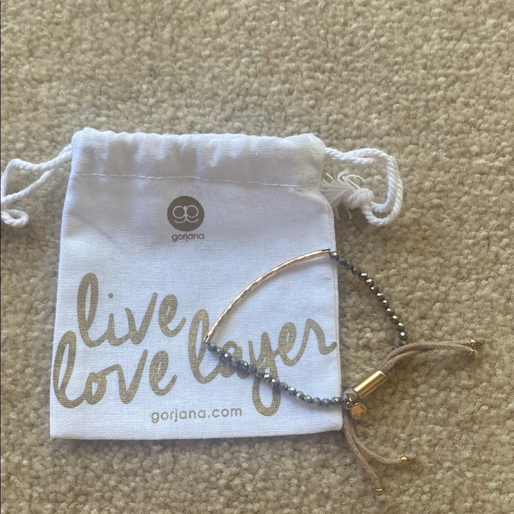 gorjana Power Gemstone Pyrite Bracelet - Gold & Gray -Strength